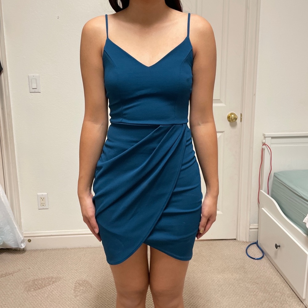 Lulu’s | Forever Your Girl Teal Blue Bodycon Dress